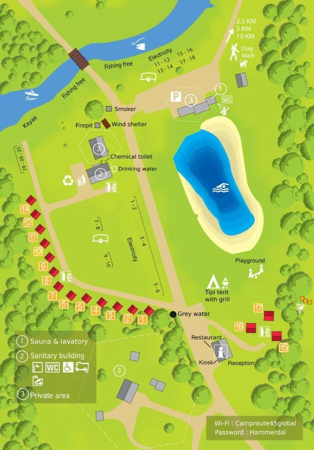 מלון Hammerdal Camp Route 45 מראה חיצוני תמונה